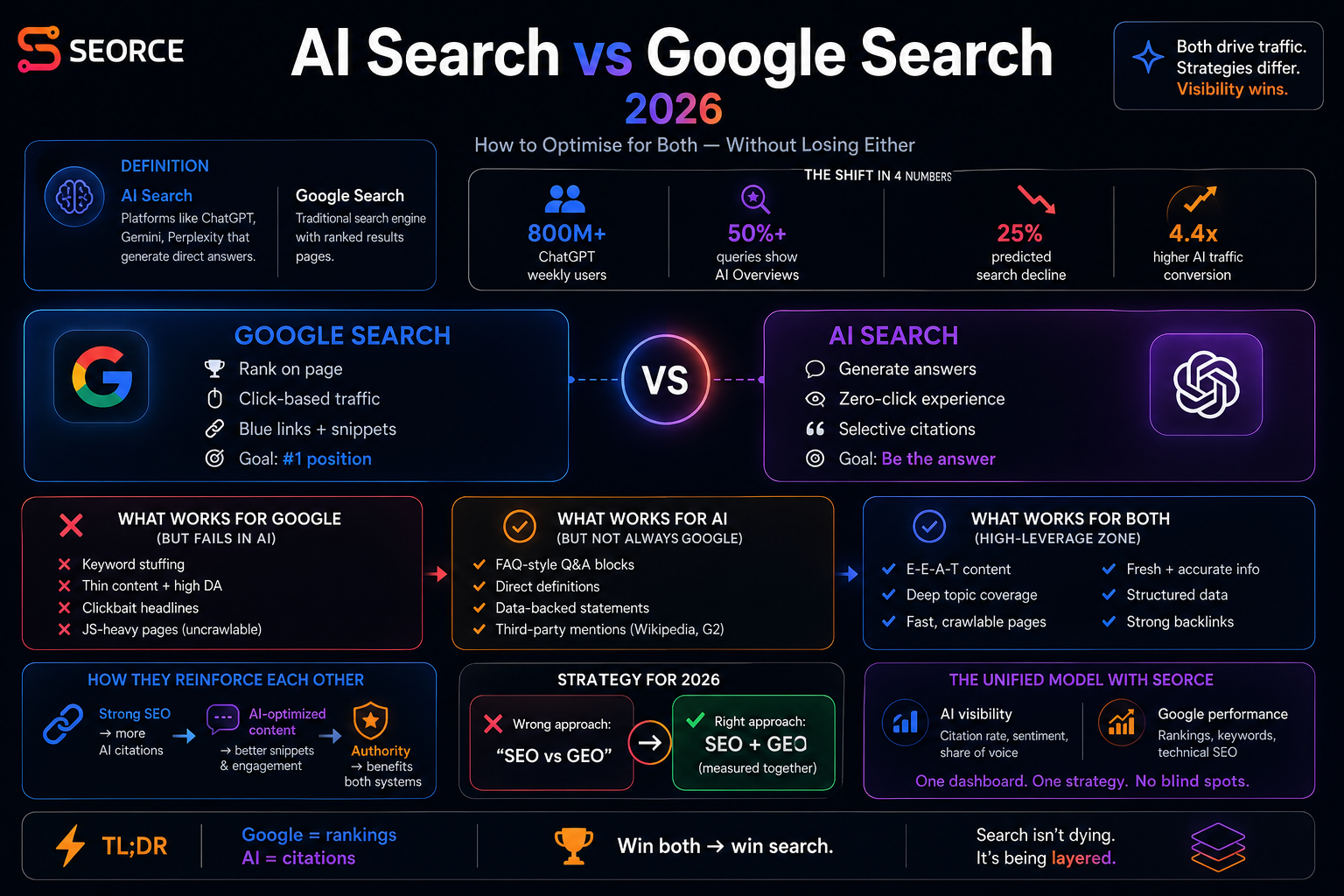 AI Search vs Google Search: How to Optimise for Both in 2026