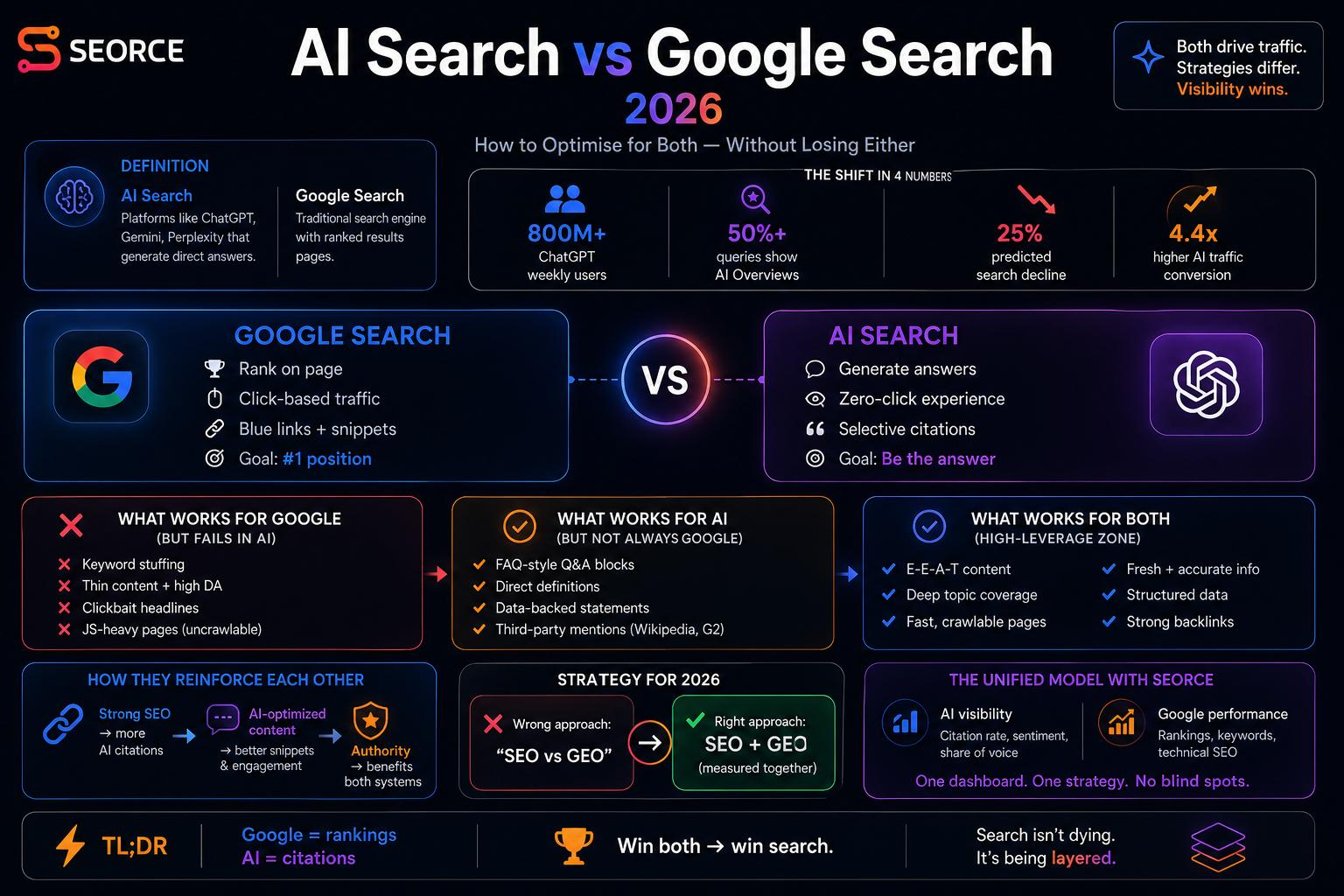 AI Search vs Google Search: How to Optimise for Both in 2026